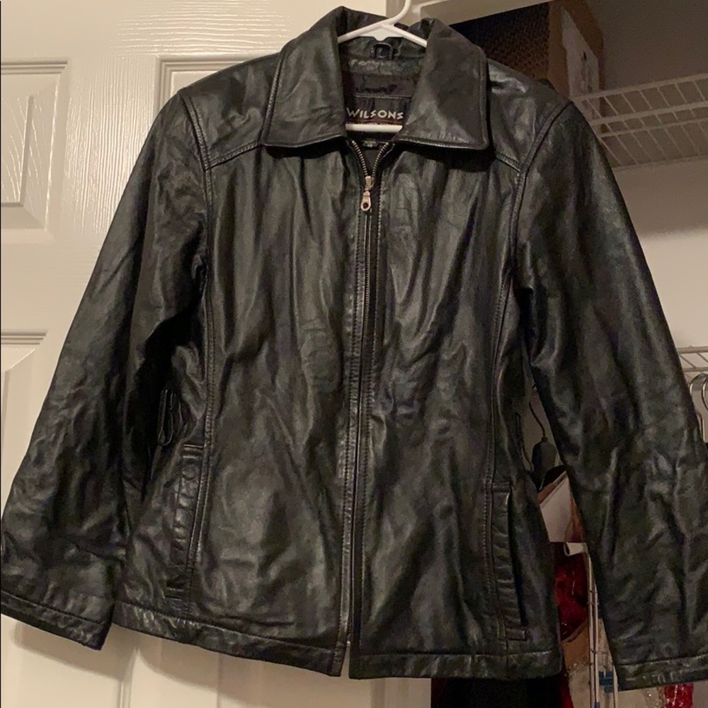 Wilson’s leather black genuine leather jacket
